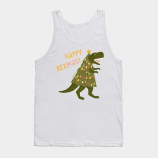 Tyrannosaurus christmas tree rex Tank Top